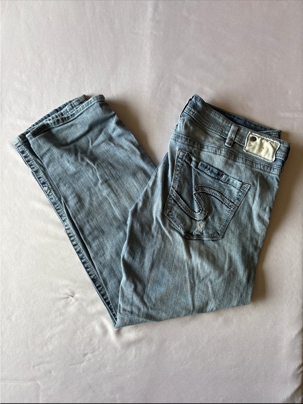 Silver Jeans Sam Women's Faded Blue Boyfriend Jeans